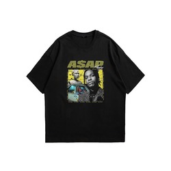 Asap Street Wear Design Oversize Black T-shirt