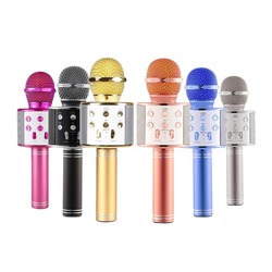 WS-858  Karaoke Mikrofon Bluetooth Usb Aux SD Kart Giriş Hoparlör