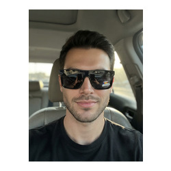 Calypso Siyah Polarize Güneş Gözlüğü Tek Cam Wayfarer Model Siyah Cam Renkli