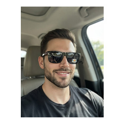 Lepa Siyah Polarize Güneş Gözlüğü Wayfarer Model Siyah Cam Renkli