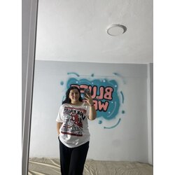 Beyaz Y2K Büyük Bedene Özel Tişört