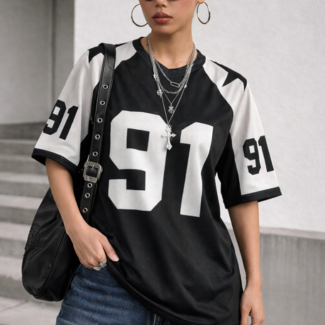 Black 91 Oversize Jersey