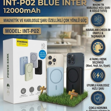 Beyaz Powerbank 12000mAh