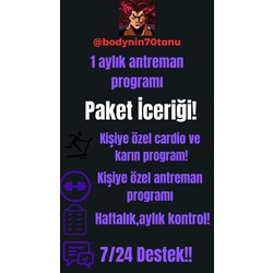 1 AYLIK KİŞİYE ÖZEL PROGRAM!