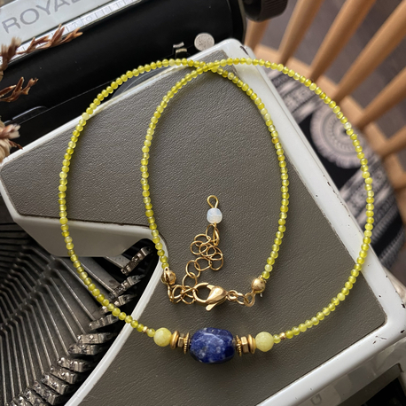Limni Kolye (Kuvars/Lapis Lazuli)