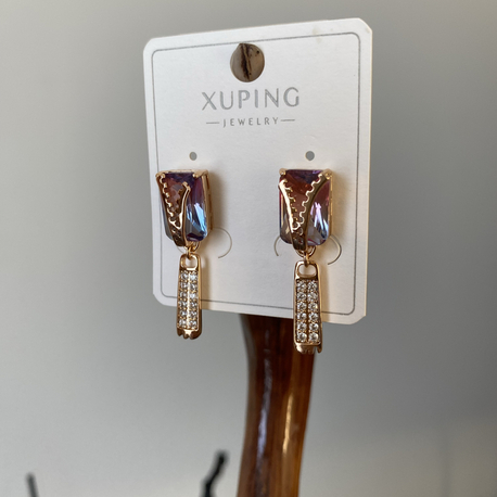 Fermuar Detaylı Xuping Küpe