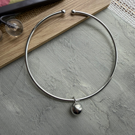 Gümüş Renk Çelik Choker Kolye