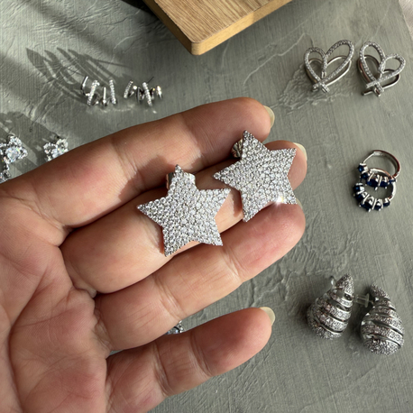 Zirkon Taşlı Büyük Yıldız Xuping Küpe