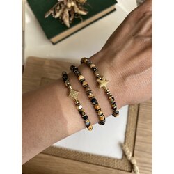 Leopar (Benekli) Akik İnce Dizi Bileklikler