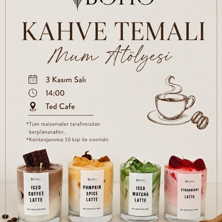 3 Kasım Ted Kantin Kafe Mum Atölyesi