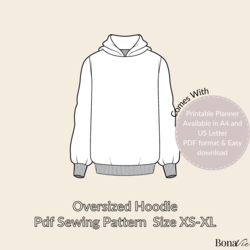 Oversize Hoodie Pattern