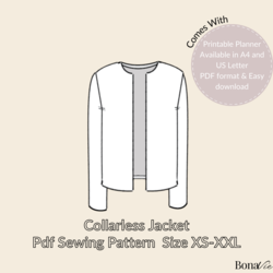Collarless Jacket