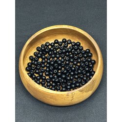 2 - 6mm SİYAH RENK CAM İNCİ (50GR)