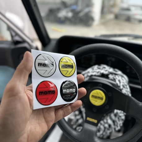 Momo direksiyon korna butonu damla sticker 4 lü paket 