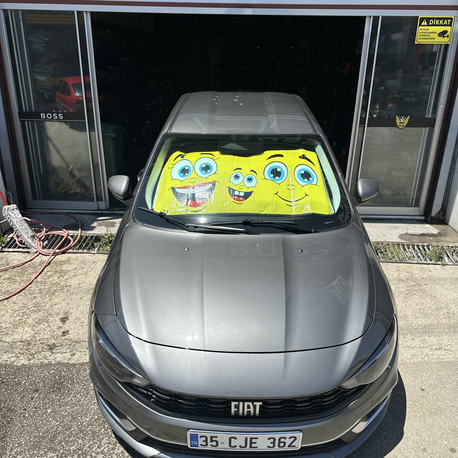 Baskılı güneşlik sarı smile emoji