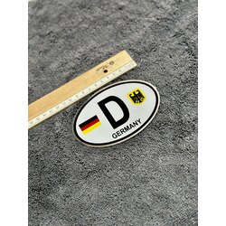 D oval alüminyum sticker