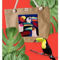 Punch işlemeli, tasarım çanta: Toucan