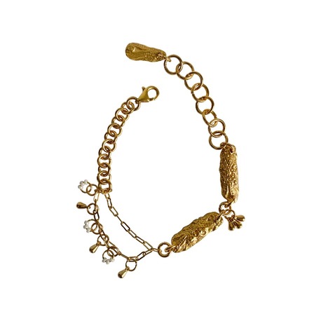 Brambuta Enuma Bileklik Gold - Beyaz