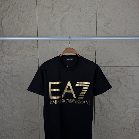 Emporio Armani Ea7 Baskılı Siyah T-Shirt