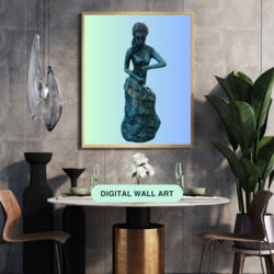 Self-made woman (Blue background) -POSTER (Kaliteli baskı)