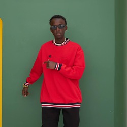 Champion Nakışlı Kırmızı Sweat