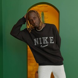 Nıke Nakışlı Siyah Sweat