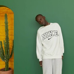 Nike Nakışlı Beyaz Sweat 