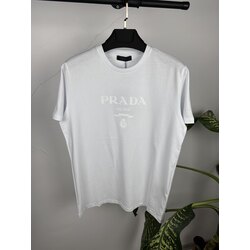 Prada logo unisex beyaz tişört