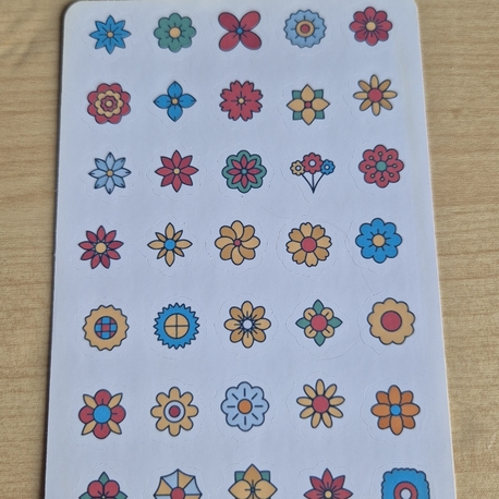 Minik Çiçekler Sticker Sayfası 