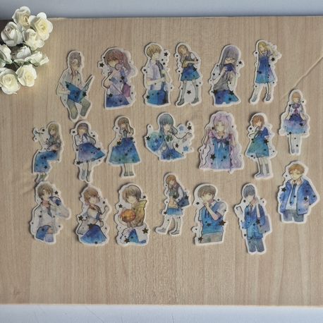 Mavi Anime Sticker Seti 