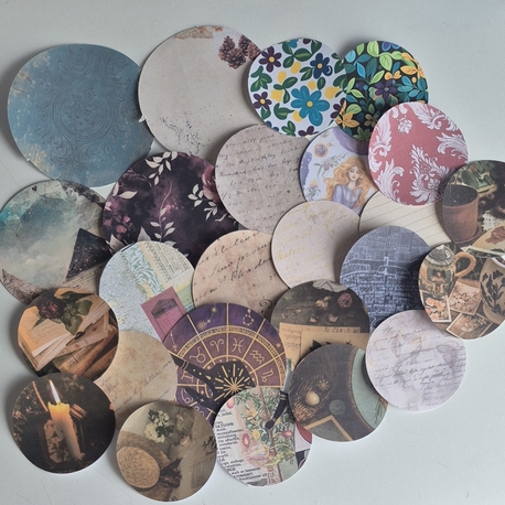 25 Adet Daire Scrapbook 