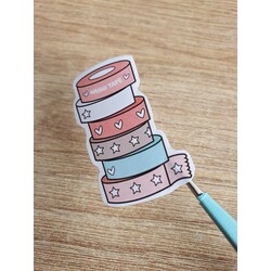 Washi Tape Tekli Sticker