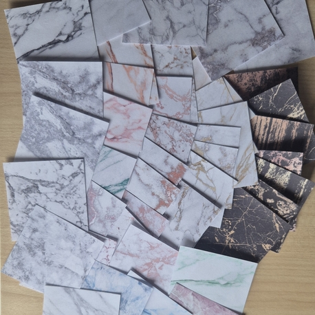 Mermer Desenli Scrapbook Seti