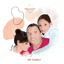 Aile Dijital Çizim - Dijital Teslim