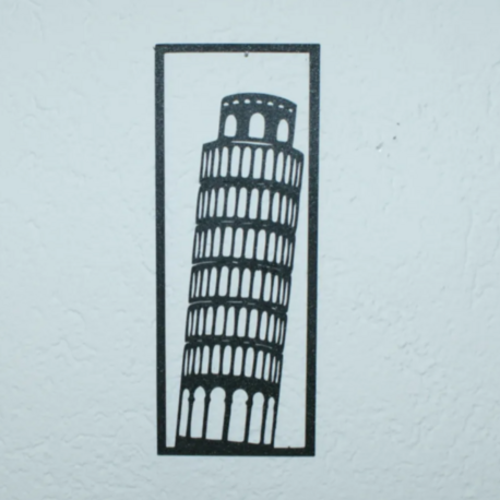 Pisa Kulesi Siluet Duvar Dekoru