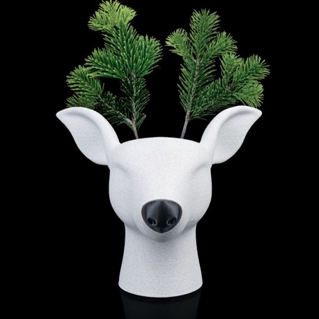 Geyik Kafa Vazo/Planter — Minimal Kış Dekoru