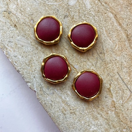 Button ' küpe (BORDO)