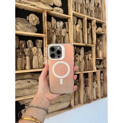 Beyaz Hologramlı Mag Safe'li Telefon Kabı