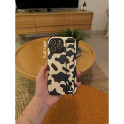 Siyah Beyaz Desenli Stantlı Tutmaçlı Telefon Kabı
