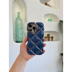 Baklavalı Mavi Parlak Telefon Kabı