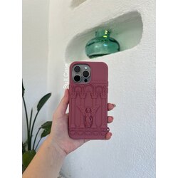 Antik Roma Kabartmalı Pembe Telefon Kabı