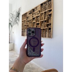 Simli Sulu Mor Mag Safe'li Telefon Kabı