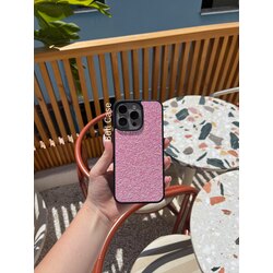 Simli Şık Pembe Telefon Kabı