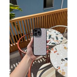 Simli Şık Beyaz Telefon Kabı