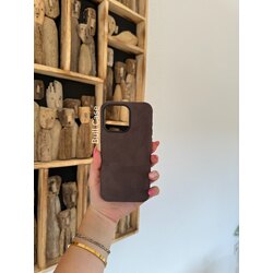 Süet MagSafe Gri Telefon Kılıfı
