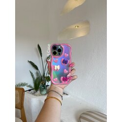Fiyonklu Pembe Parlak Telefon Kılıfı
