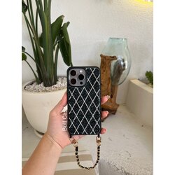 Baklava Haki Desenli Taşlı Askılı Telefon Kabı