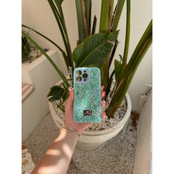 Swarovski Taşlı Su Yeşili Telefon Kabı