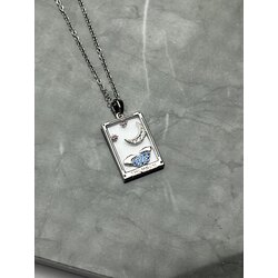 Tarot kolye - Ay kartı (Silver) *