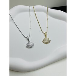 Lotus çiçeği çelik kolye *